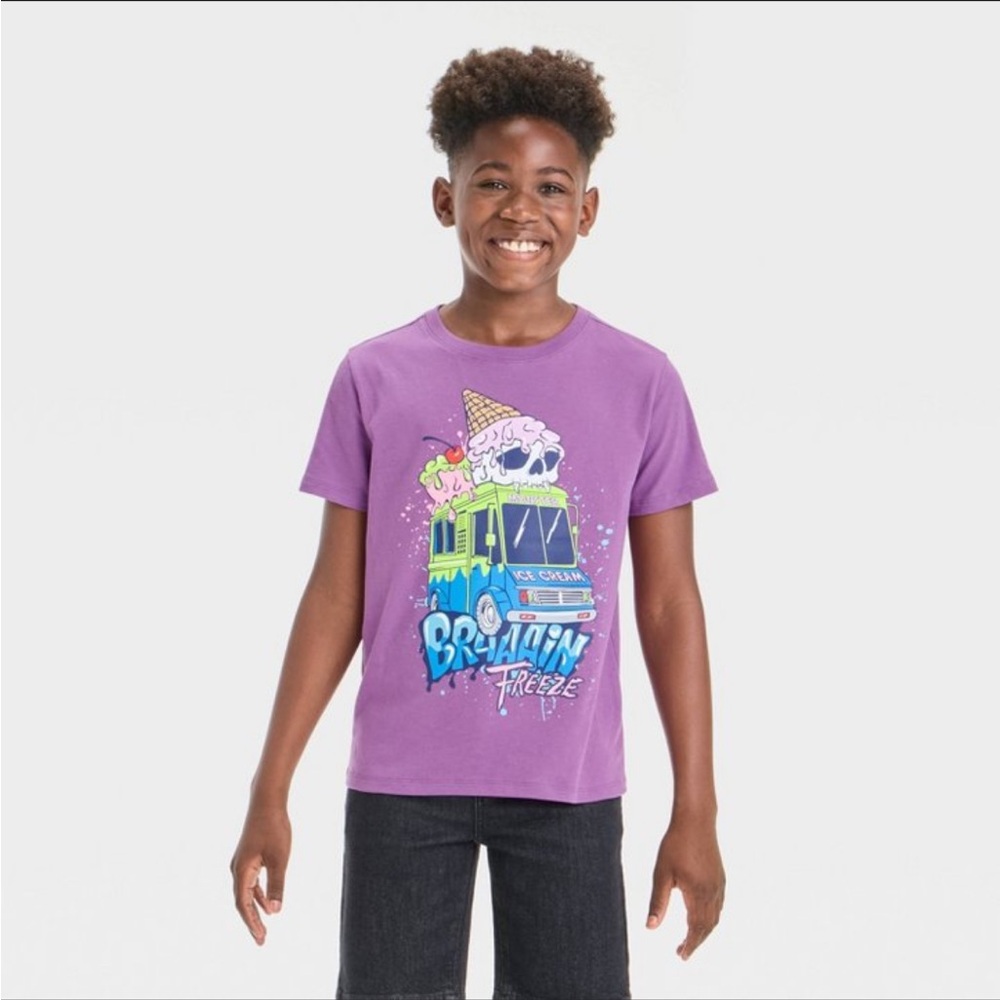 Purple Kids Graphic T-Shirt